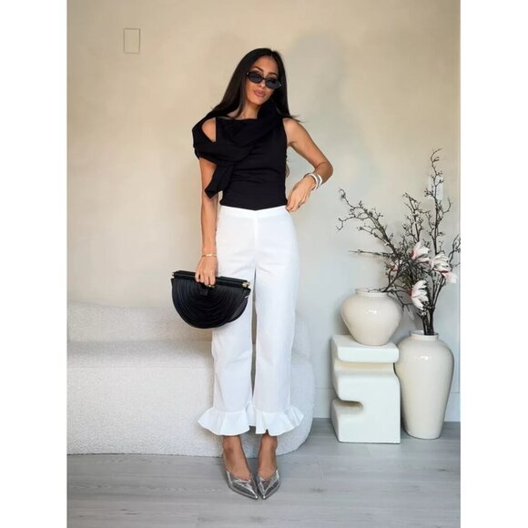CITIZENS OF HUMANITY Drew Flounce Flared Jeans in Optic White Size US 23 - Picture 1 of 10